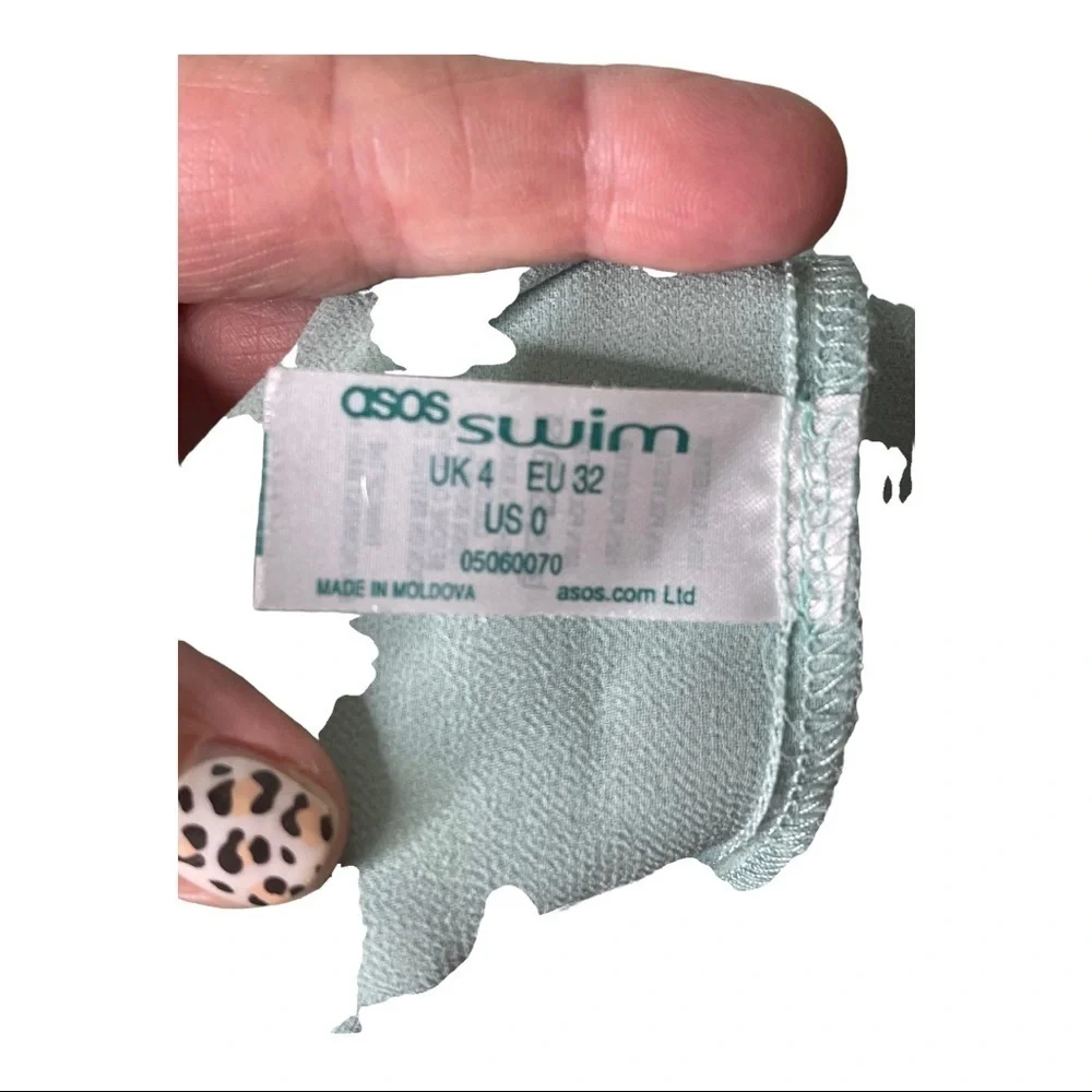 ASOS Wrap Front Chiffon Maxi Beach Kaftan Size 0 - Picture 11 of 12